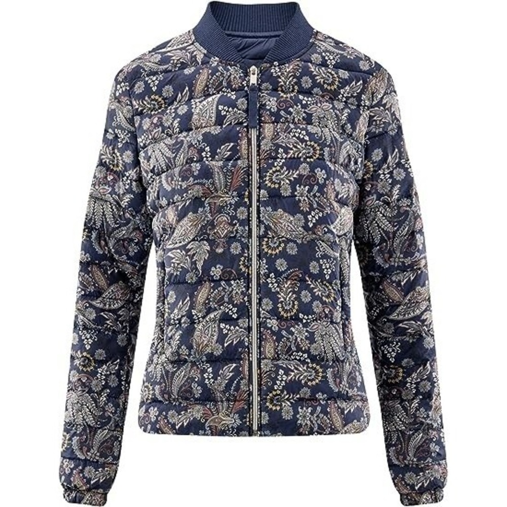 Women's Blue Zipper Bomber Jacket -‎ Size 4 - NWT